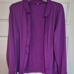 Purple Open Front Top
